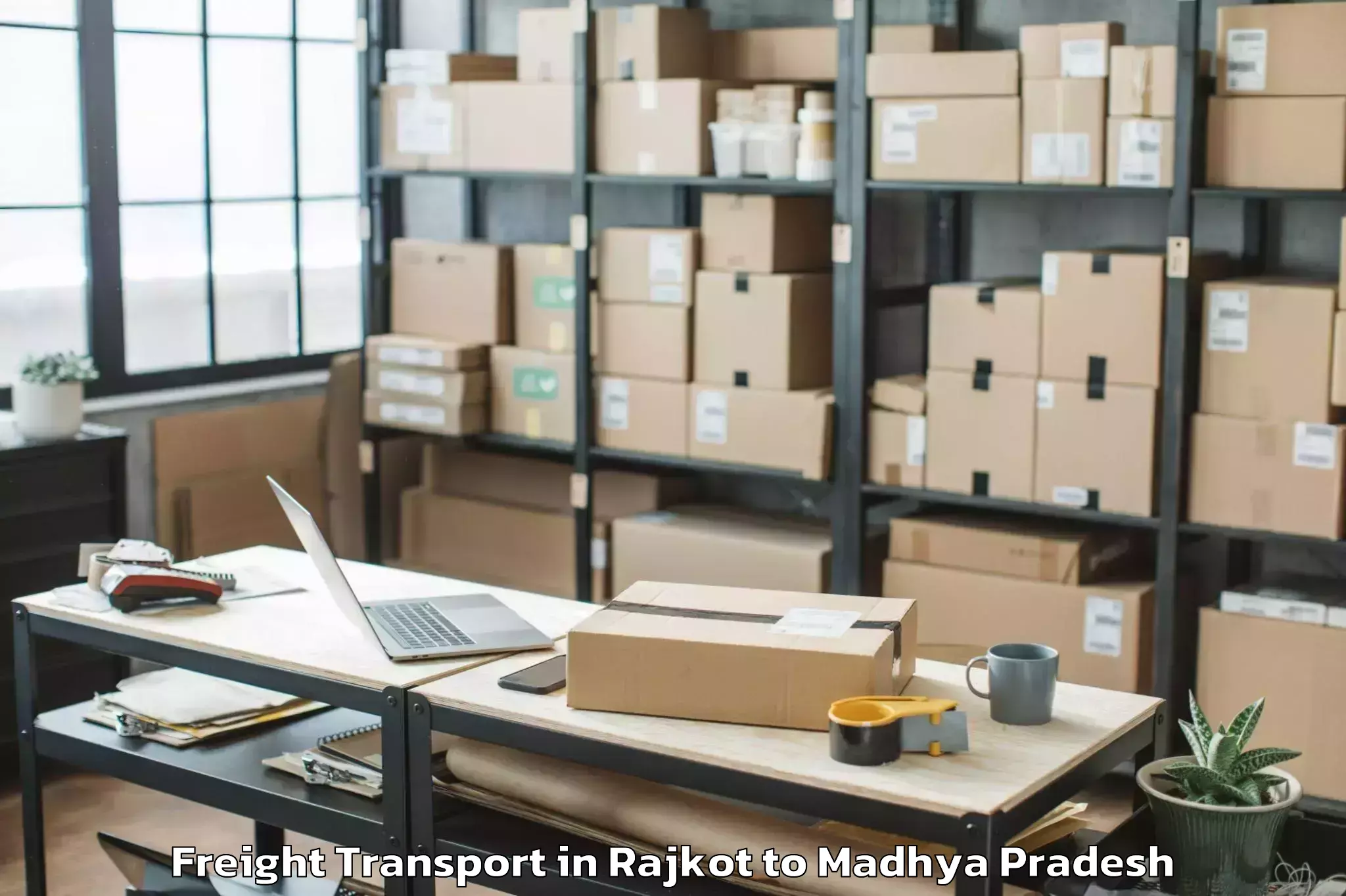 Professional Rajkot to Lnct University Bhopal Freight Transport